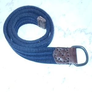 MEN'S ABERCROMBIE  FITCH BLUE FABRIC LEATHER BELT